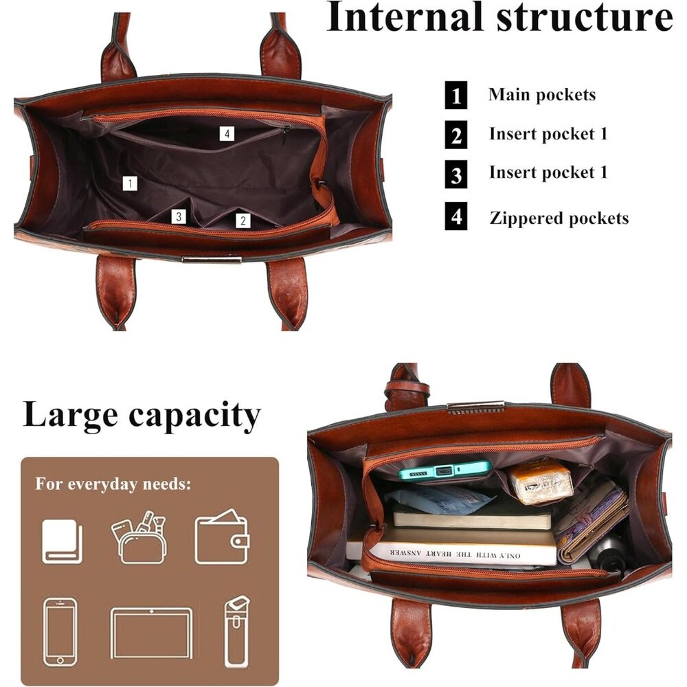 Chic A-Red Crocodile Pattern Handbag Set - Spacio… - image 4